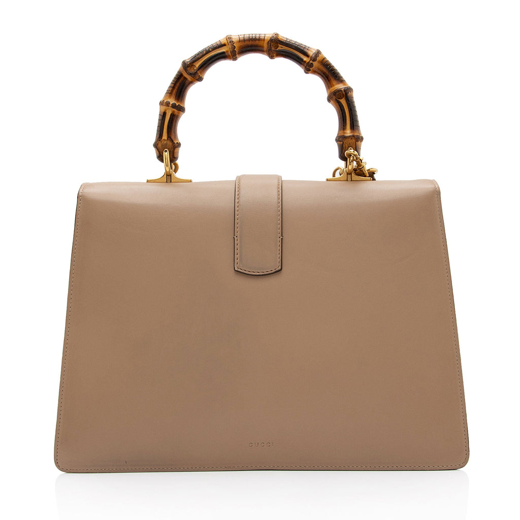 Gucci Leather Bamboo Dionysus Large Top Handle Bag (SHF-M0eZzm)