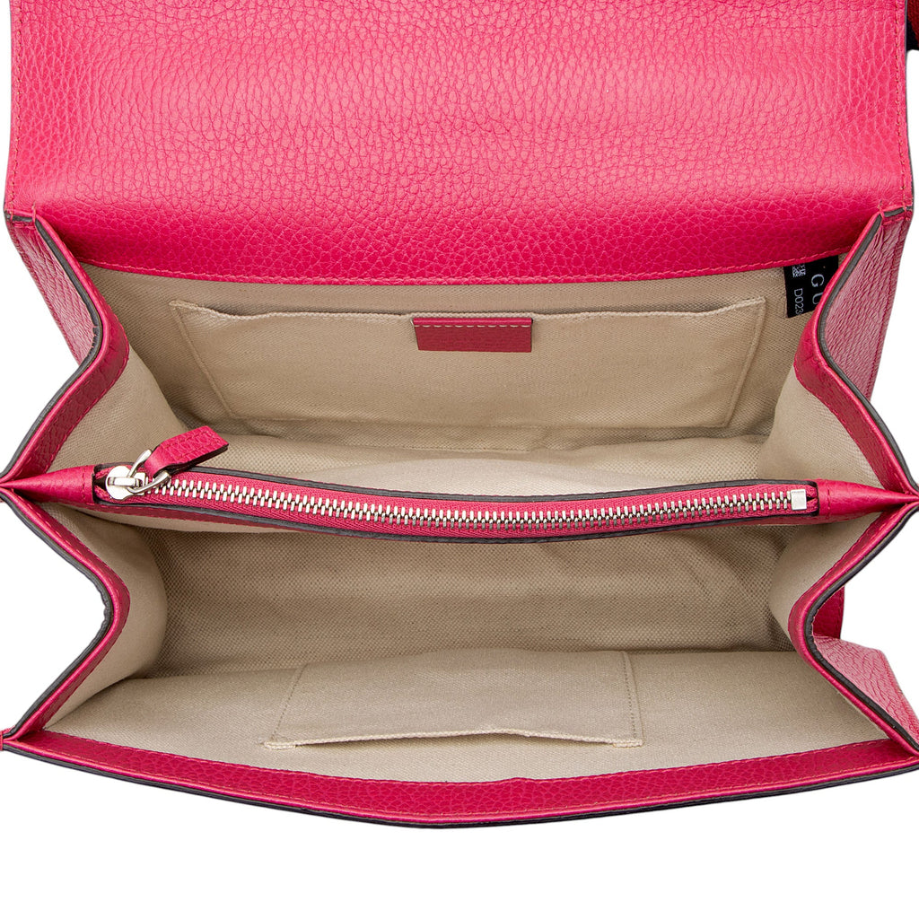 Gucci Leather Crystal Bamboo Dionysus Medium Top Handle