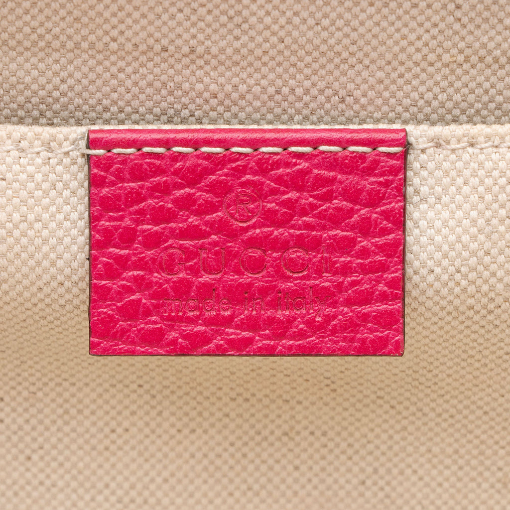Gucci Leather Crystal Bamboo Dionysus Medium Top Handle