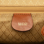 Gucci Leather Bamboo Drawstring Backpack