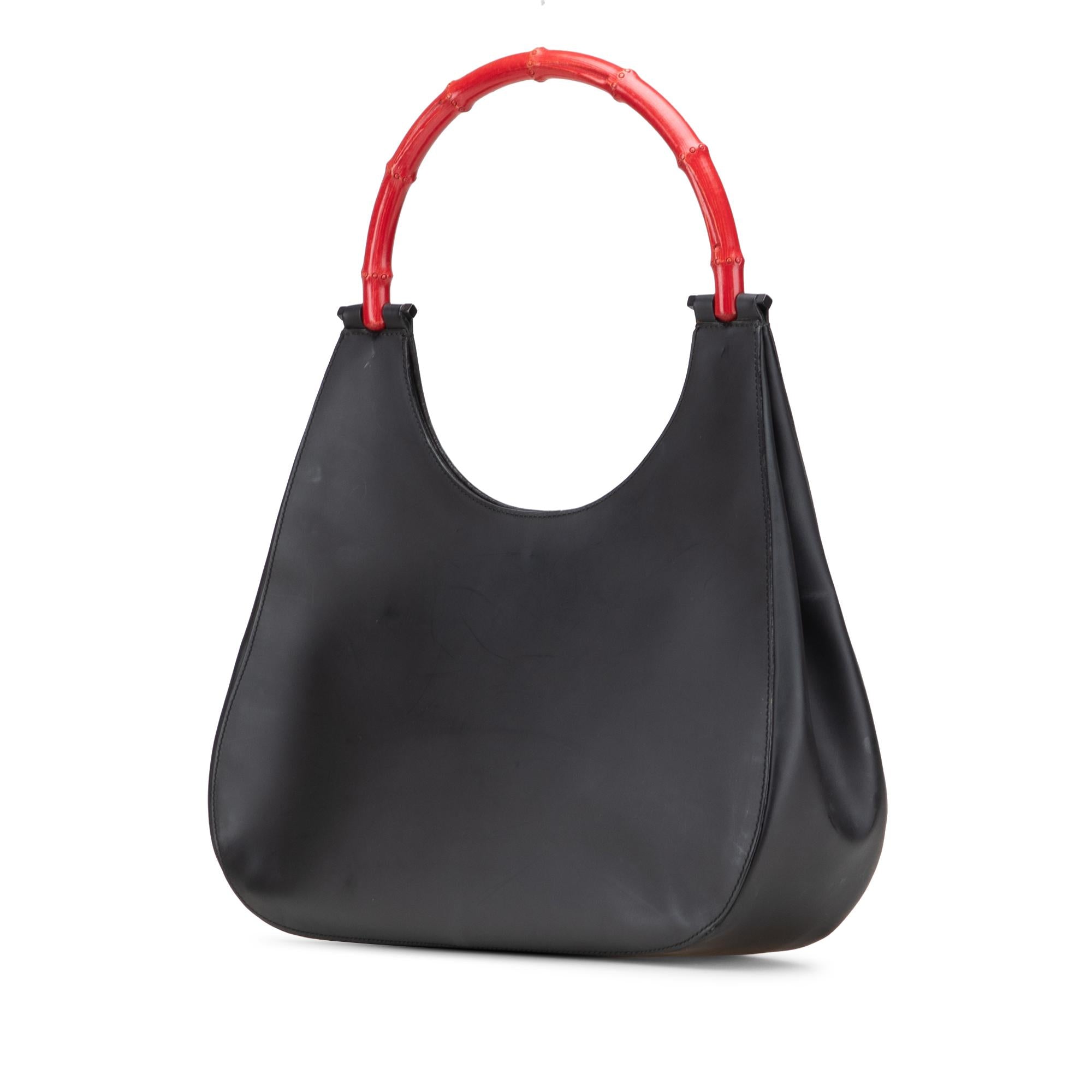 Gucci Leather Bamboo Handbag