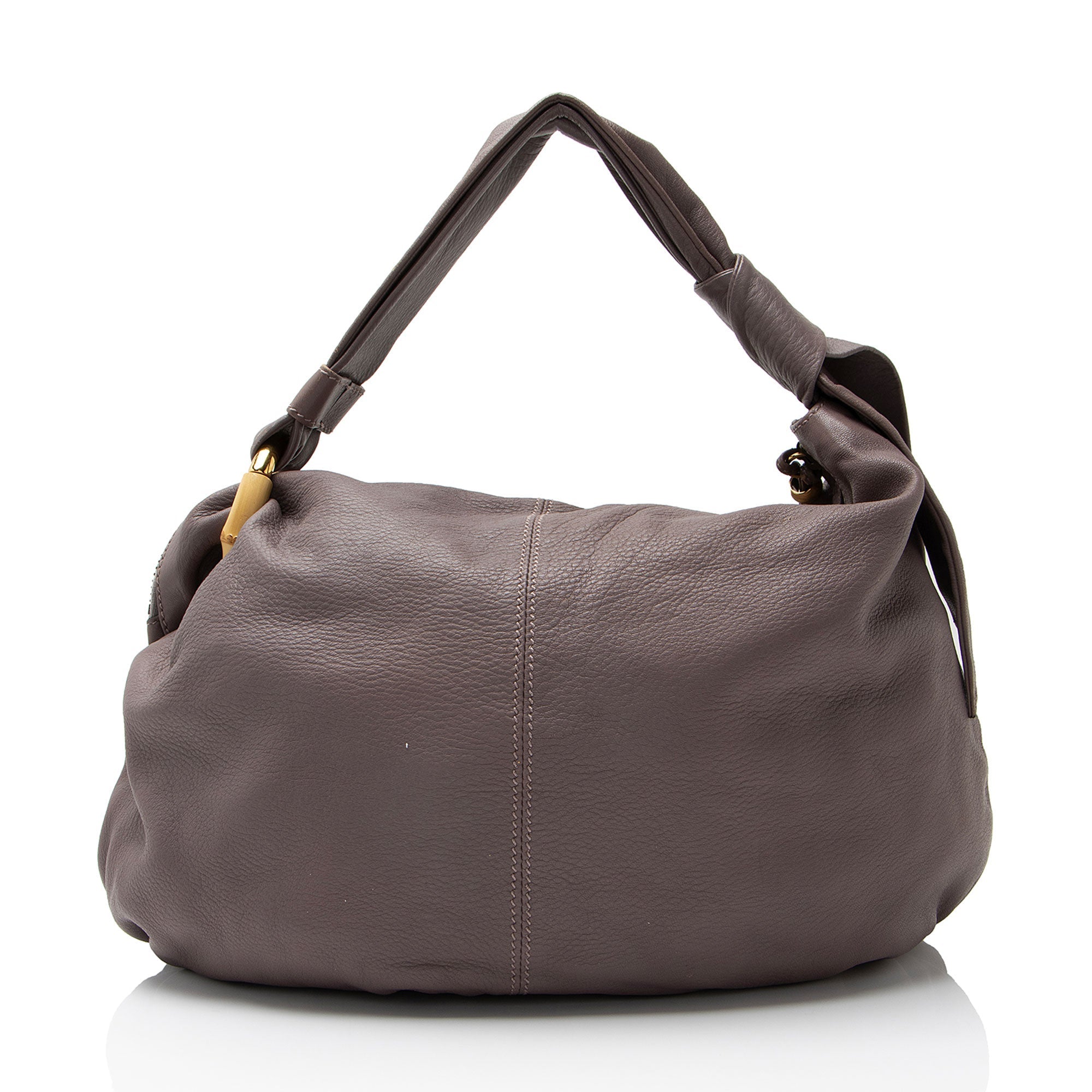 Gucci Leather Bamboo Jungle Medium Hobo