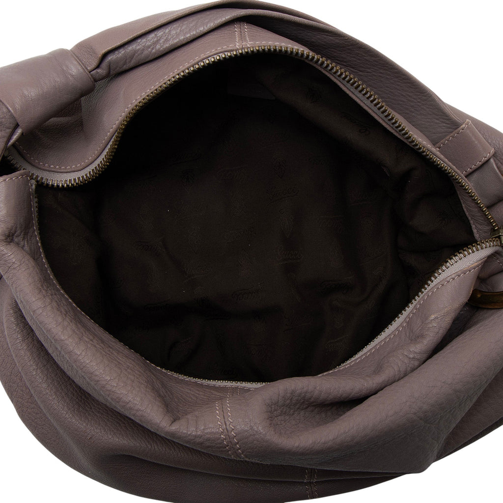 Gucci Leather Bamboo Jungle Medium Hobo