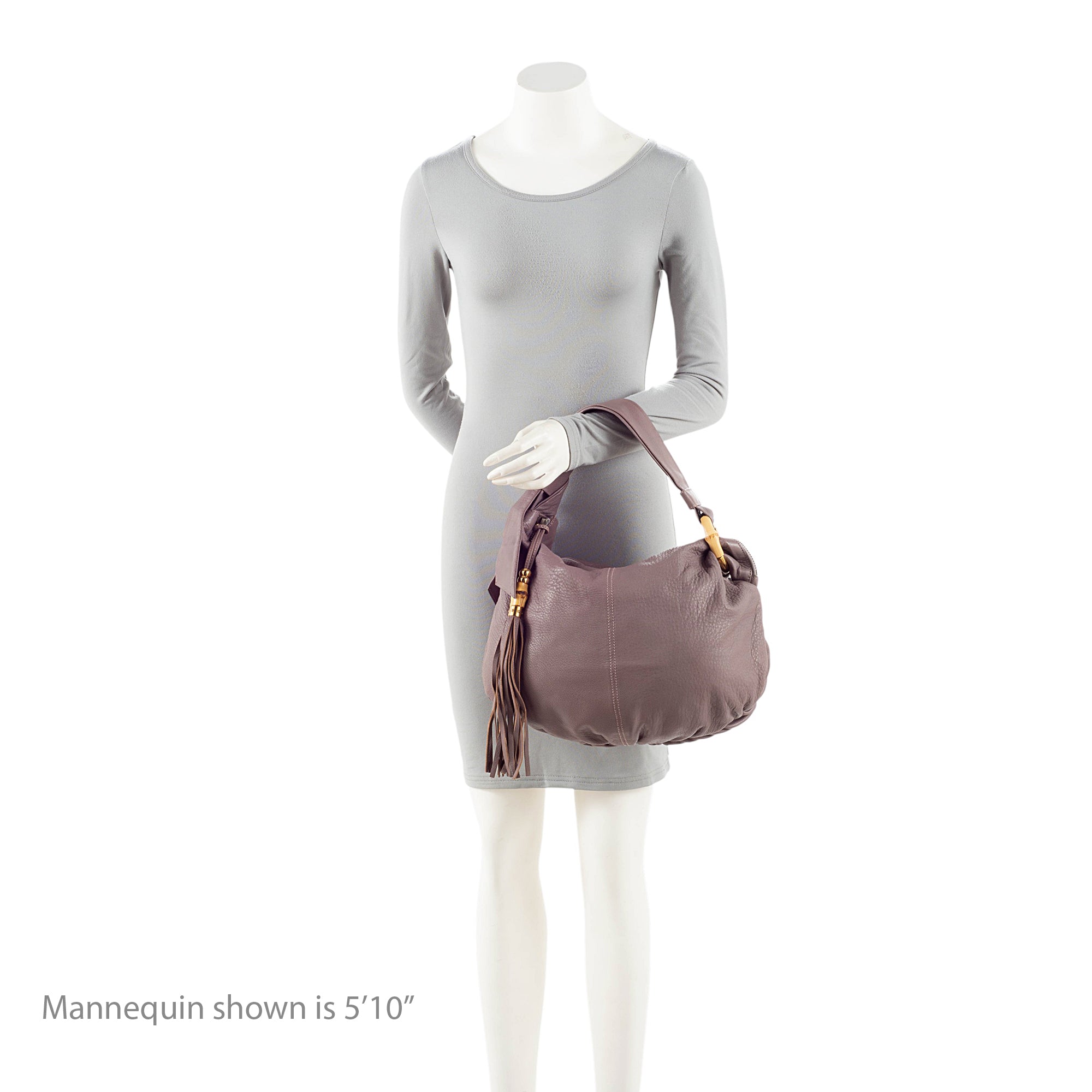 Gucci Leather Bamboo Jungle Medium Hobo