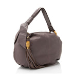Gucci Leather Bamboo Jungle Medium Hobo