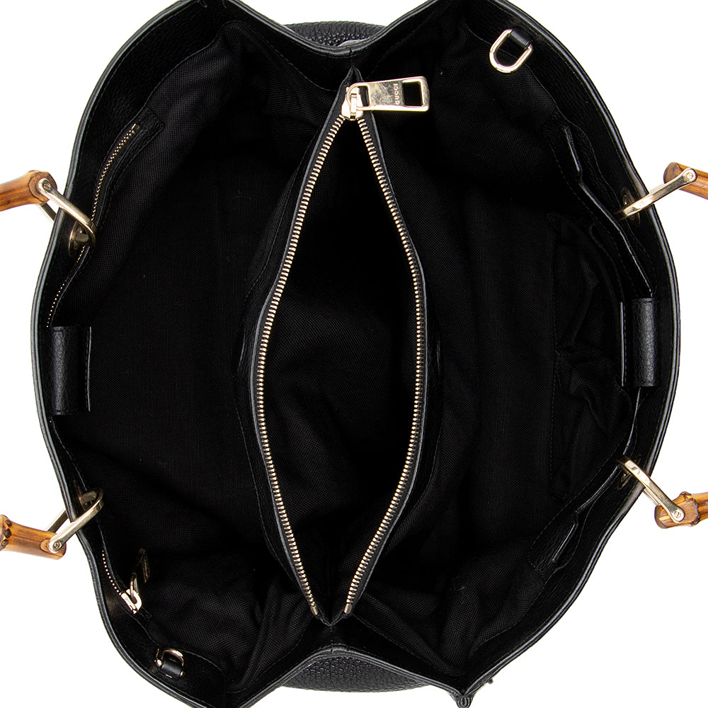 Gucci Leather Bamboo Large Shopper Tote - FINAL SALE (SHF-17320)