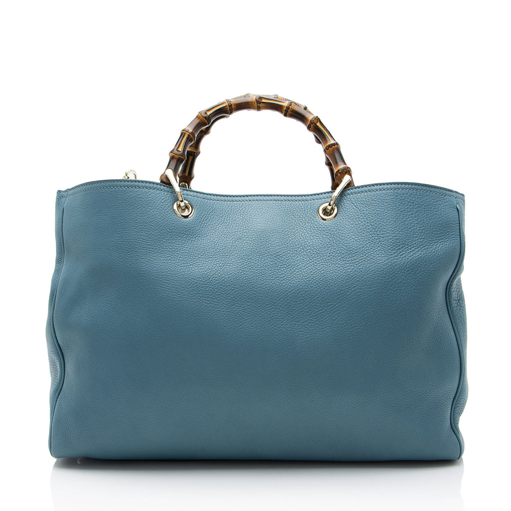 Gucci Leather Bamboo Large Shopper Tote