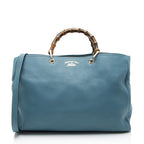 Gucci Leather Bamboo Large Shopper Tote