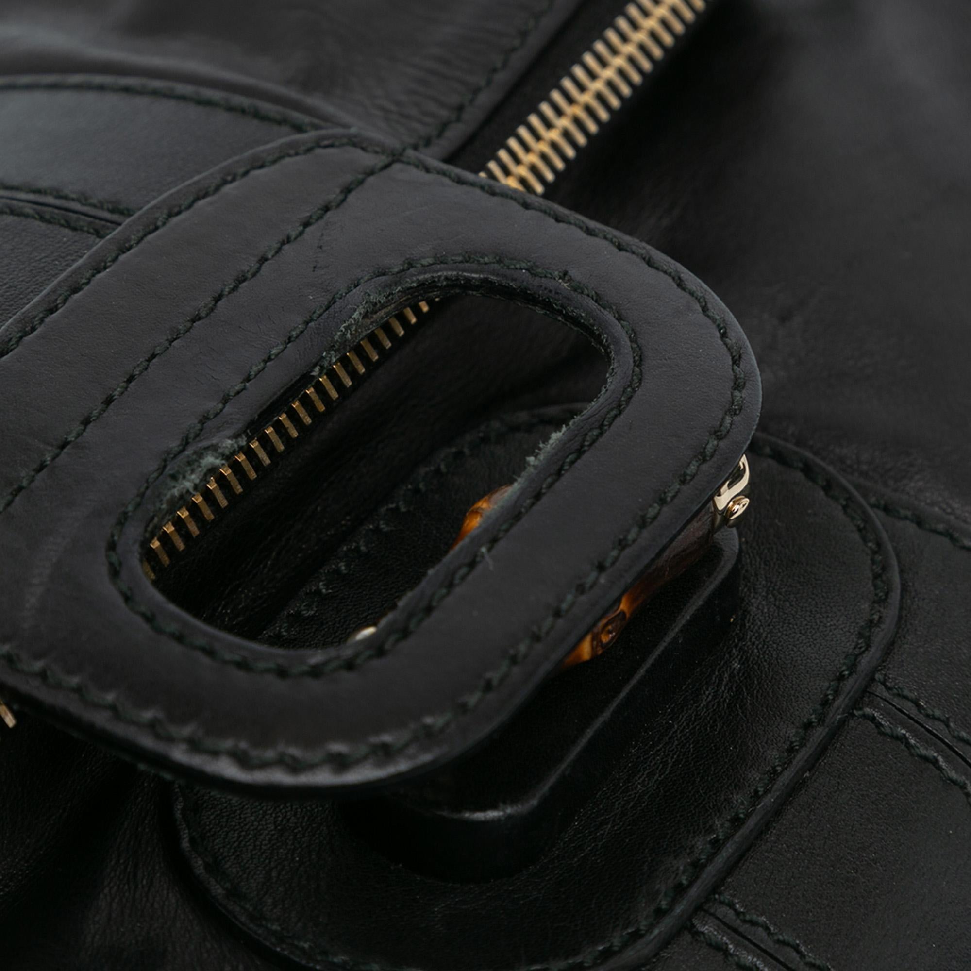 Gucci Leather Bamboo Lucy Fold Over Clutch (SHG-ithHFj)