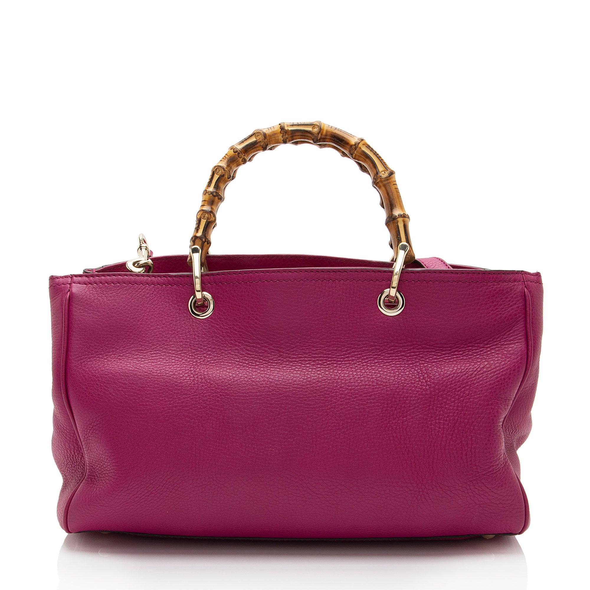 Gucci Leather Bamboo Medium Shopper Tote (SHF-UmUete)