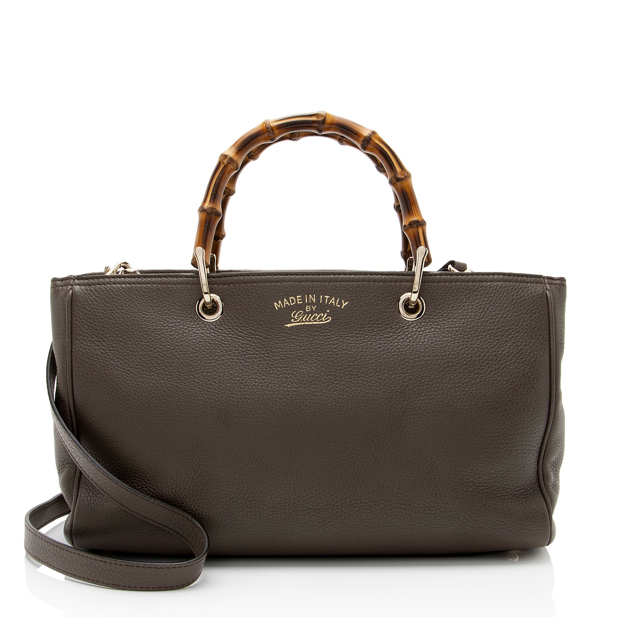 Gucci Leather Bamboo Medium Shopper Tote (SHF-Euai2t)