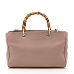 Gucci Leather Bamboo Medium Shopper Tote
