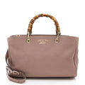 Gucci Leather Bamboo Medium Shopper Tote