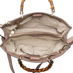 Gucci Leather Bamboo Medium Shopper Tote