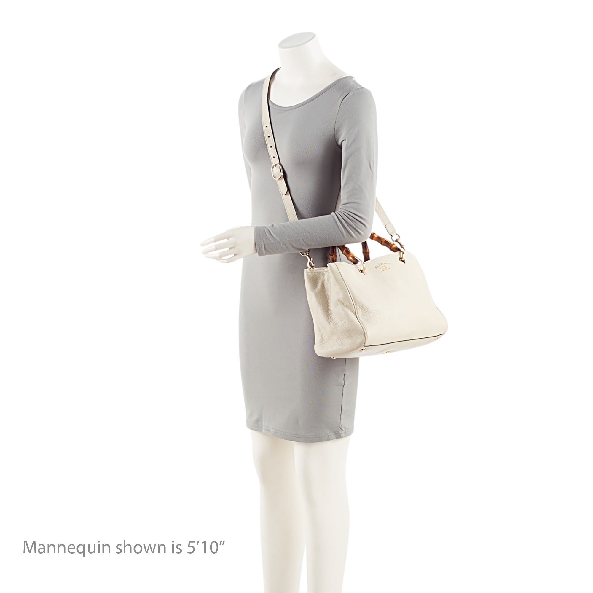 Gucci Leather Bamboo Medium Shopper Tote