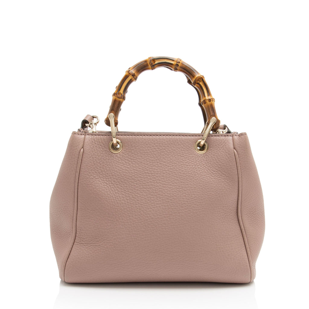 Gucci Leather Bamboo Mini Shopper Tote (SHF-eRoYKz)