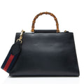 Gucci Leather Bamboo Nymphaea Medium Top Handle