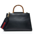 Gucci Leather Bamboo Nymphaea Medium Top Handle