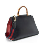 Gucci Leather Bamboo Nymphaea Medium Top Handle
