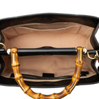 Gucci Leather Bamboo Nymphaea Medium Top Handle