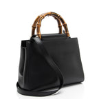 Gucci Leather Bamboo Nymphaea Small Top Handle (SHF-lcy8Sb)