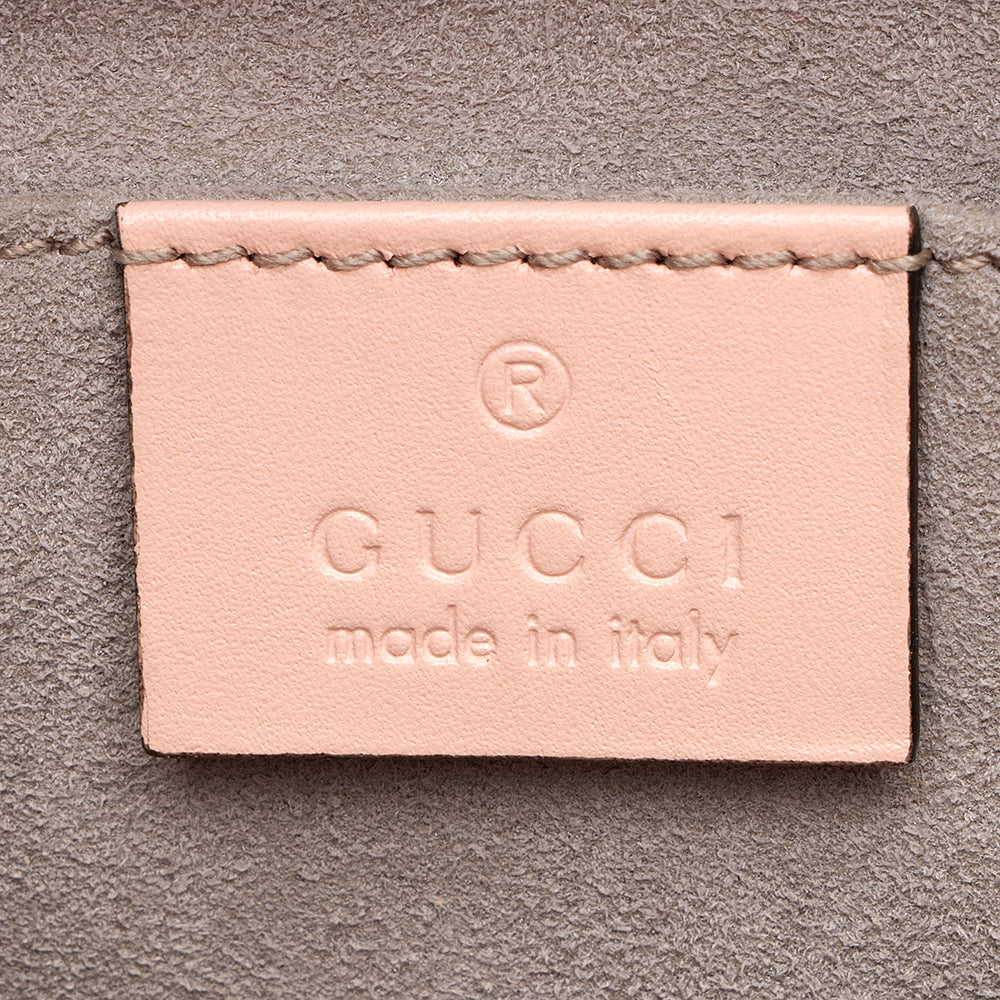 Gucci Leather Bamboo Nymphaea Top Handle Small Tote (SHF-19511)