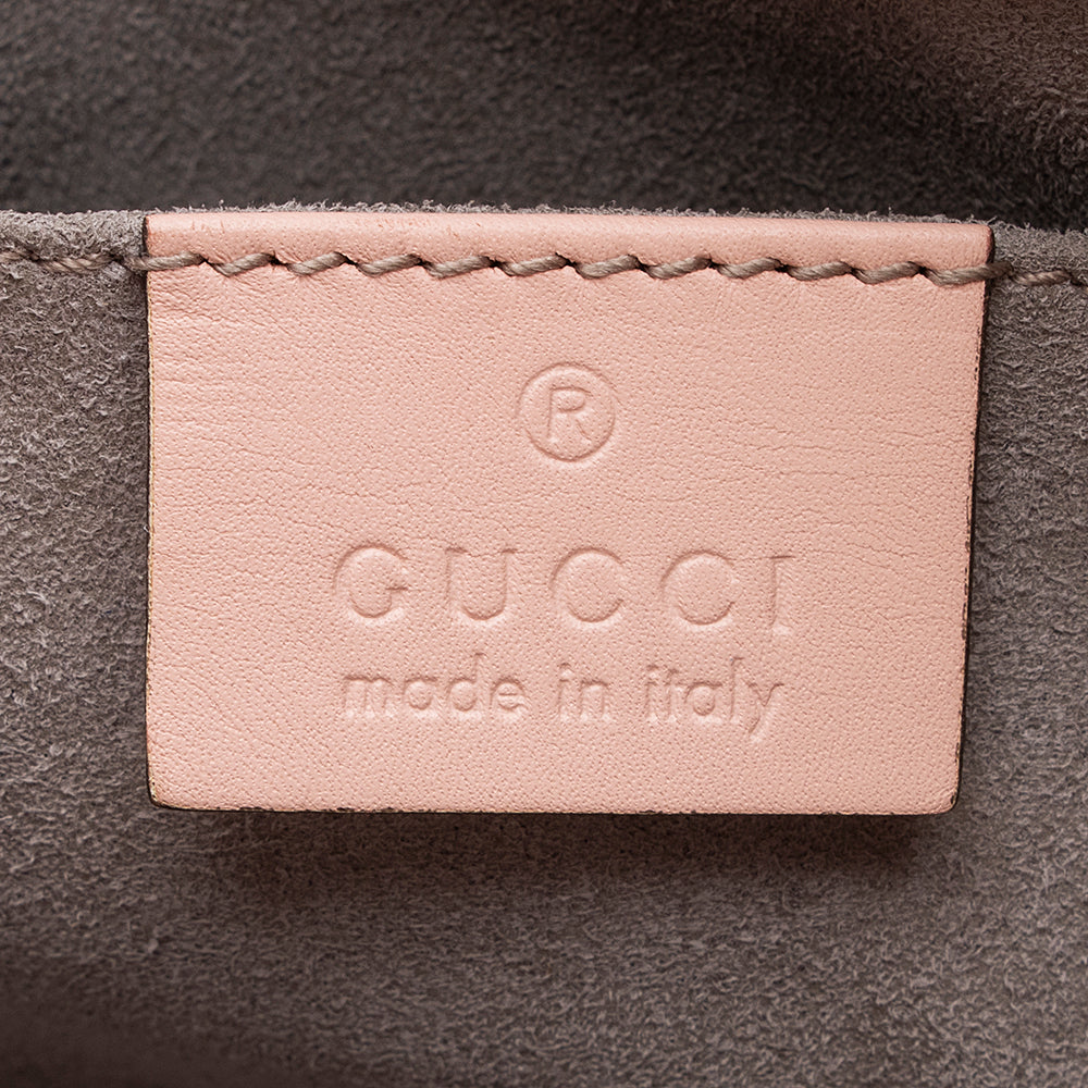Gucci Leather Bamboo Nymphaea Top Handle Small Tote (SHF-20538)