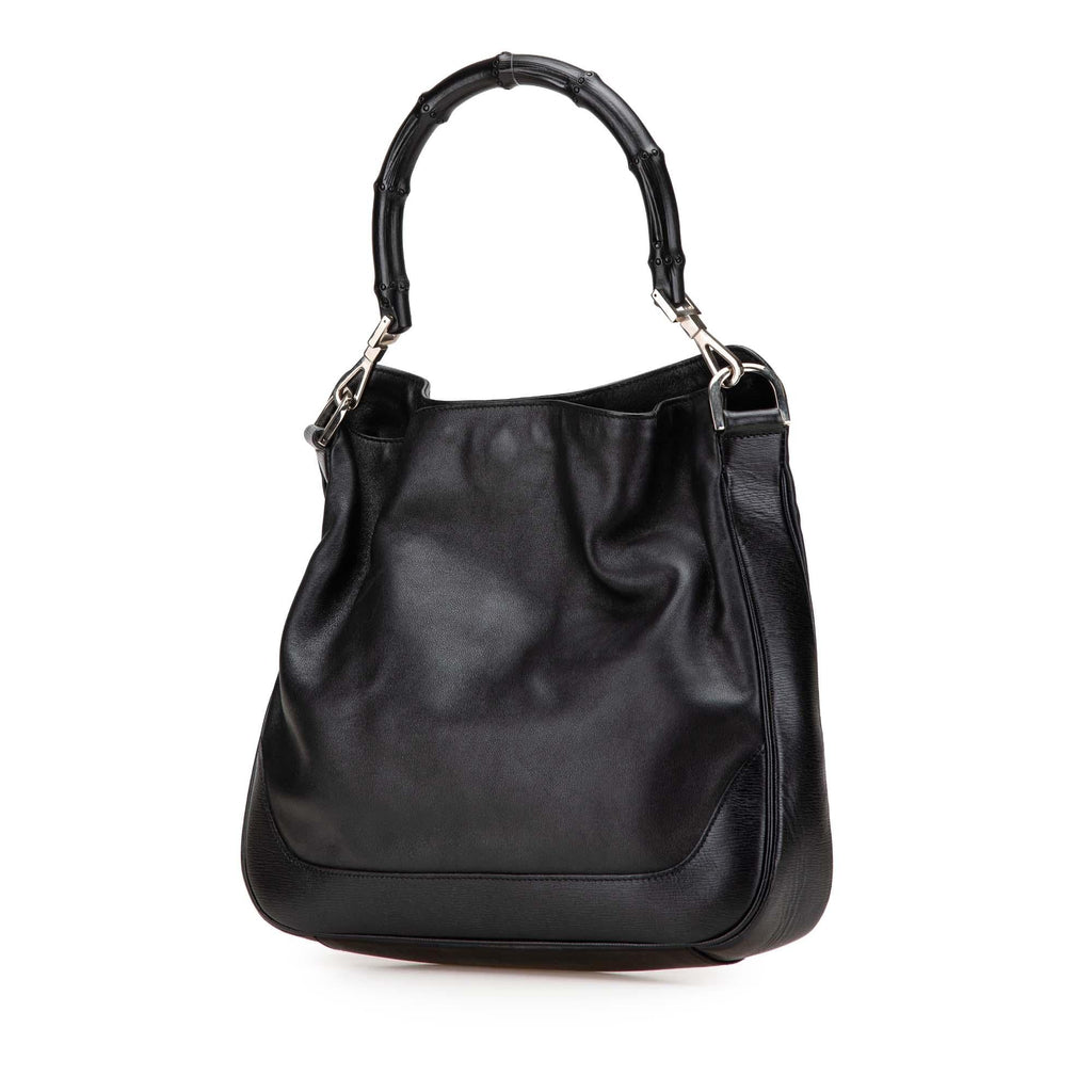 Gucci Leather Bamboo Satchel