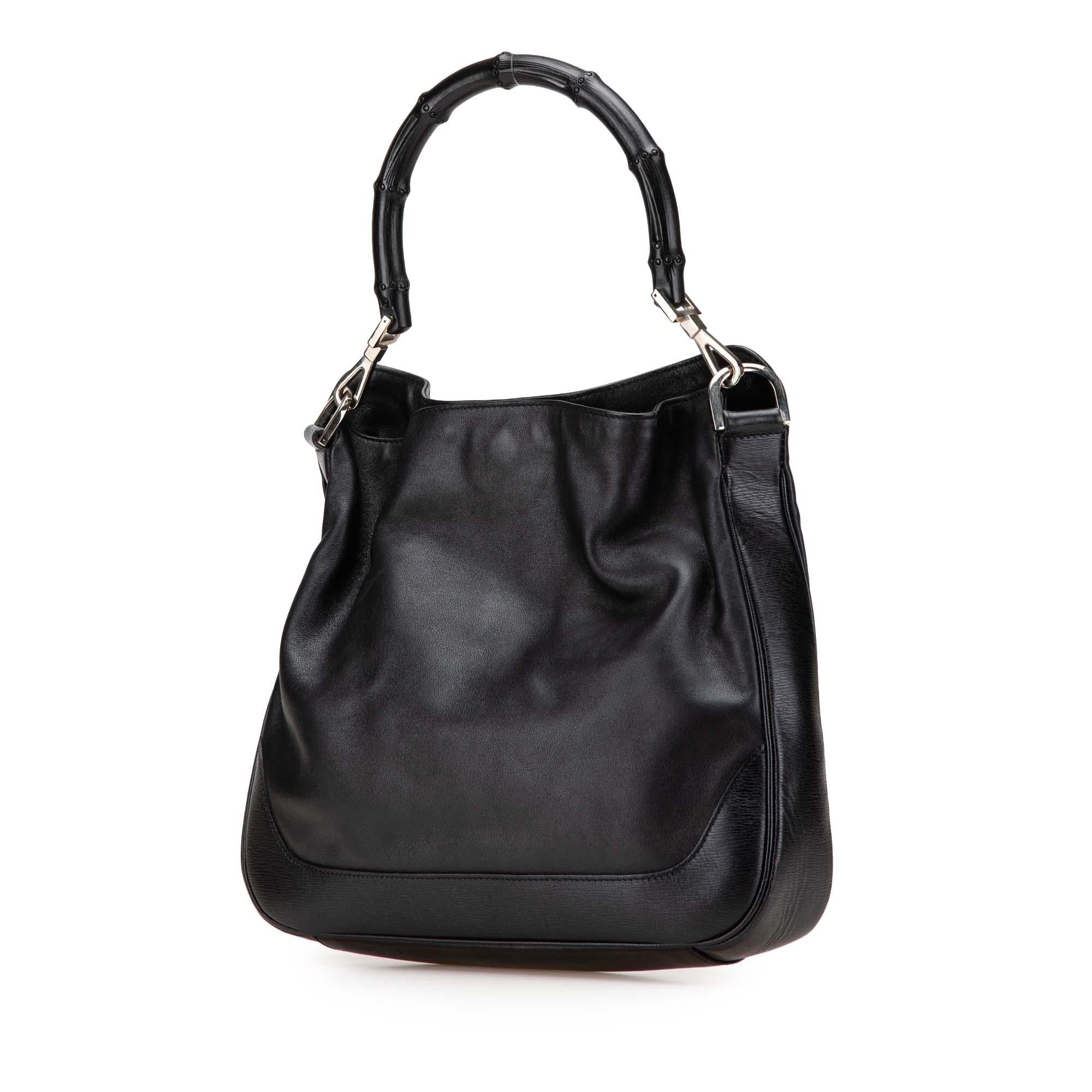 Gucci Leather Bamboo Satchel