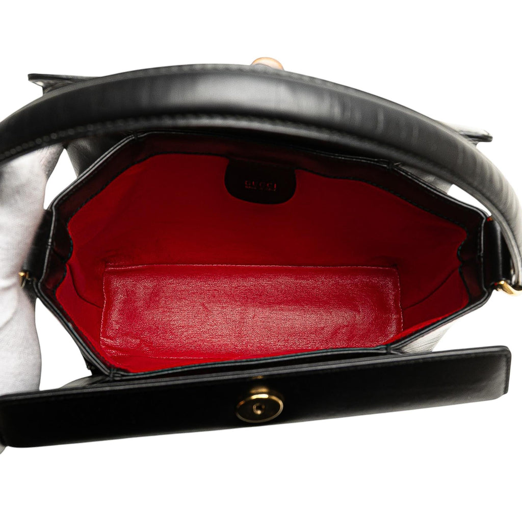 Gucci Leather Bamboo Satchel