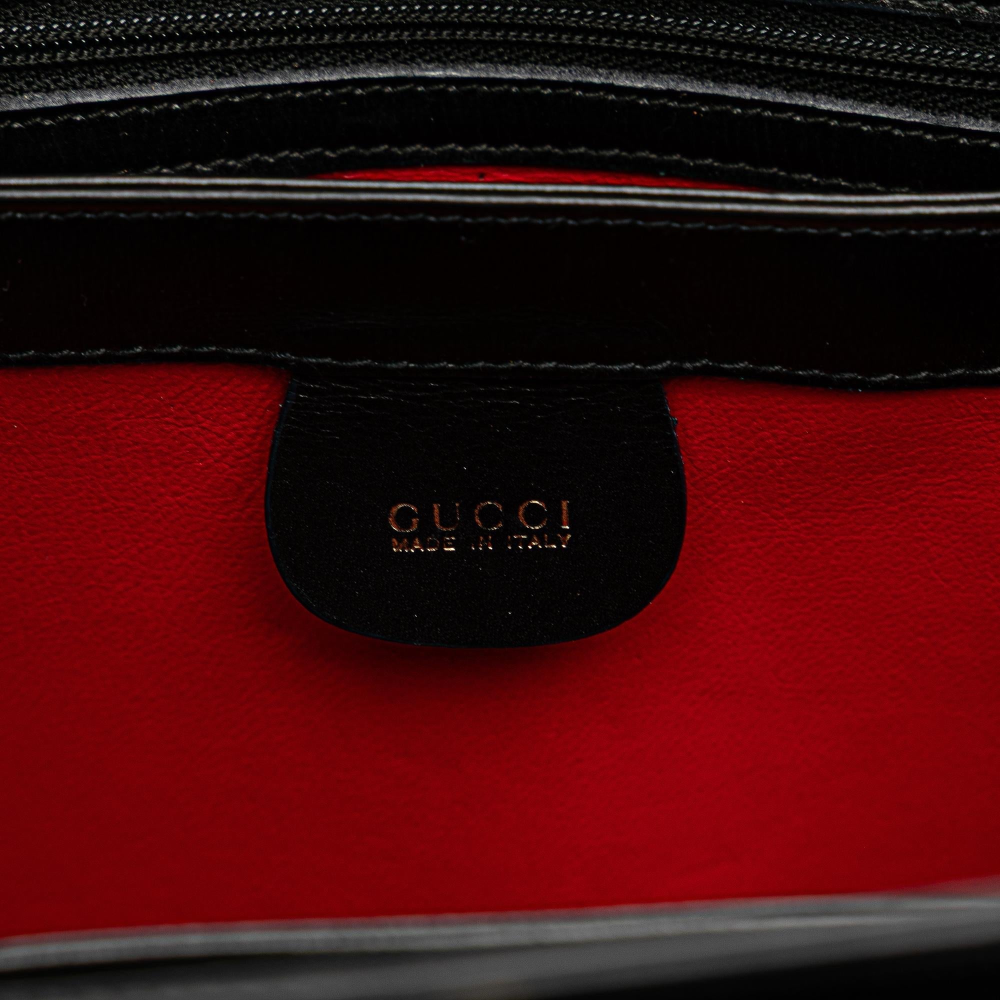 Gucci Leather Bamboo Satchel