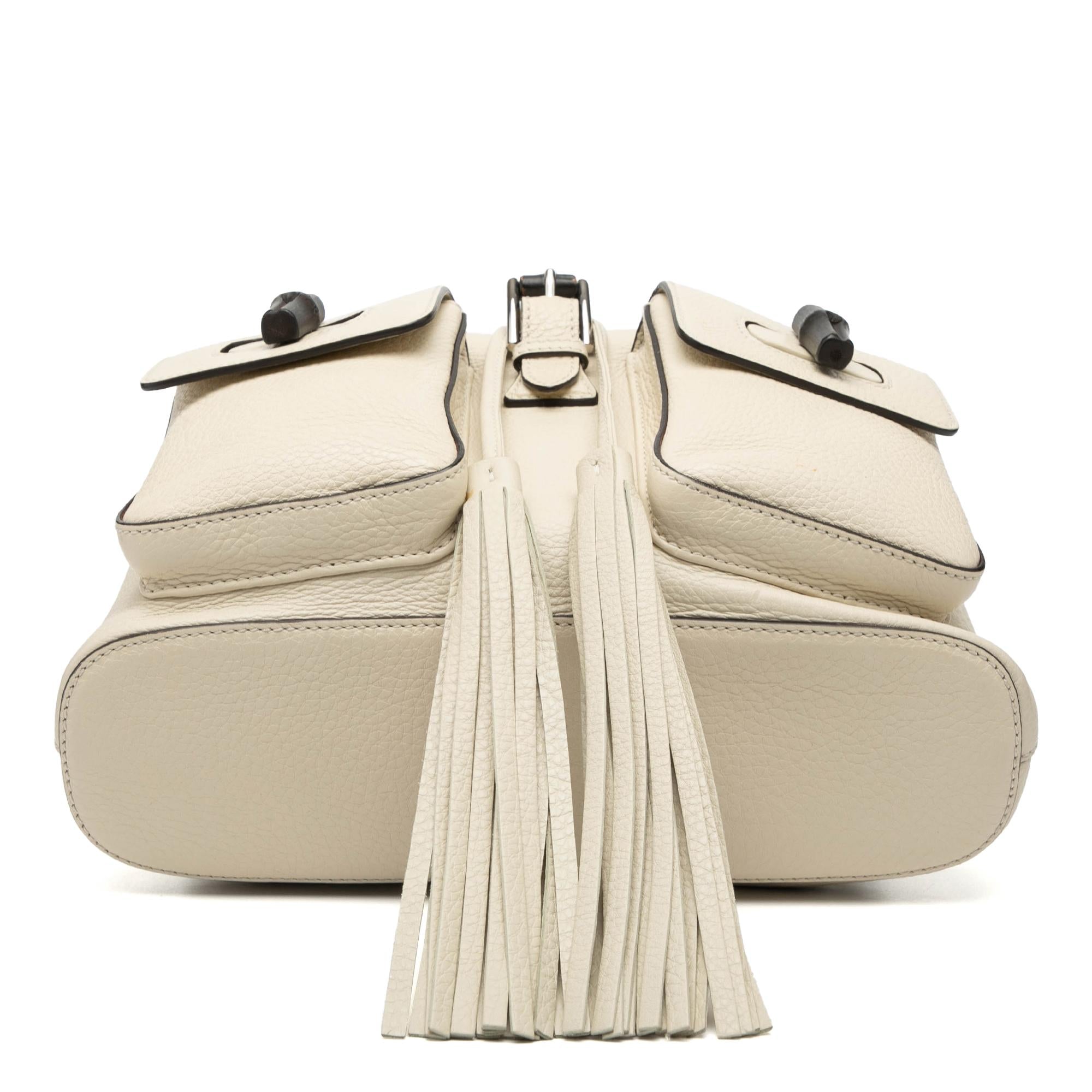 Gucci Leather Bamboo Tassel Backpack