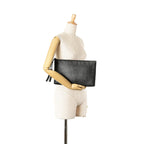 Gucci Leather Bamboo Tassel Clutch