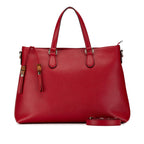 Gucci Leather Bamboo Tassel Satchel (SHG-thibsC)