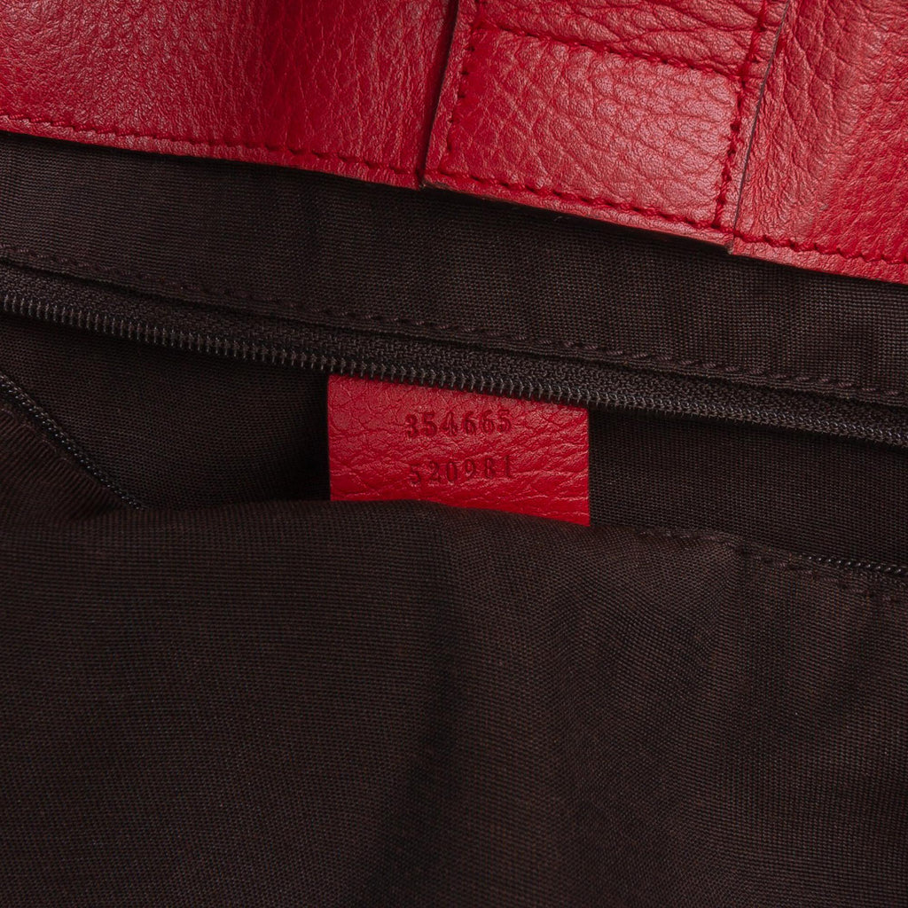 Gucci Leather Bamboo Tassel Tote