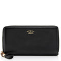 Gucci Leather Bamboo Tassel Zip Around Wallet (SHF-23545)