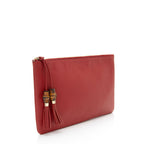 Gucci Leather Bamboo Tassel Zip Clutch (SHF-jOVRgR)