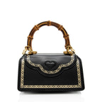 Gucci Leather Bamboo Thiara Small Top Handle Satchel (SHF-OVk4LV)