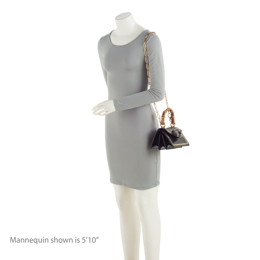 Gucci Leather Bamboo Thiara Small Top Handle (SHF-yZDyFo)