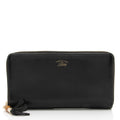 Gucci Leather Bamboo Zip Around Travel Wallet