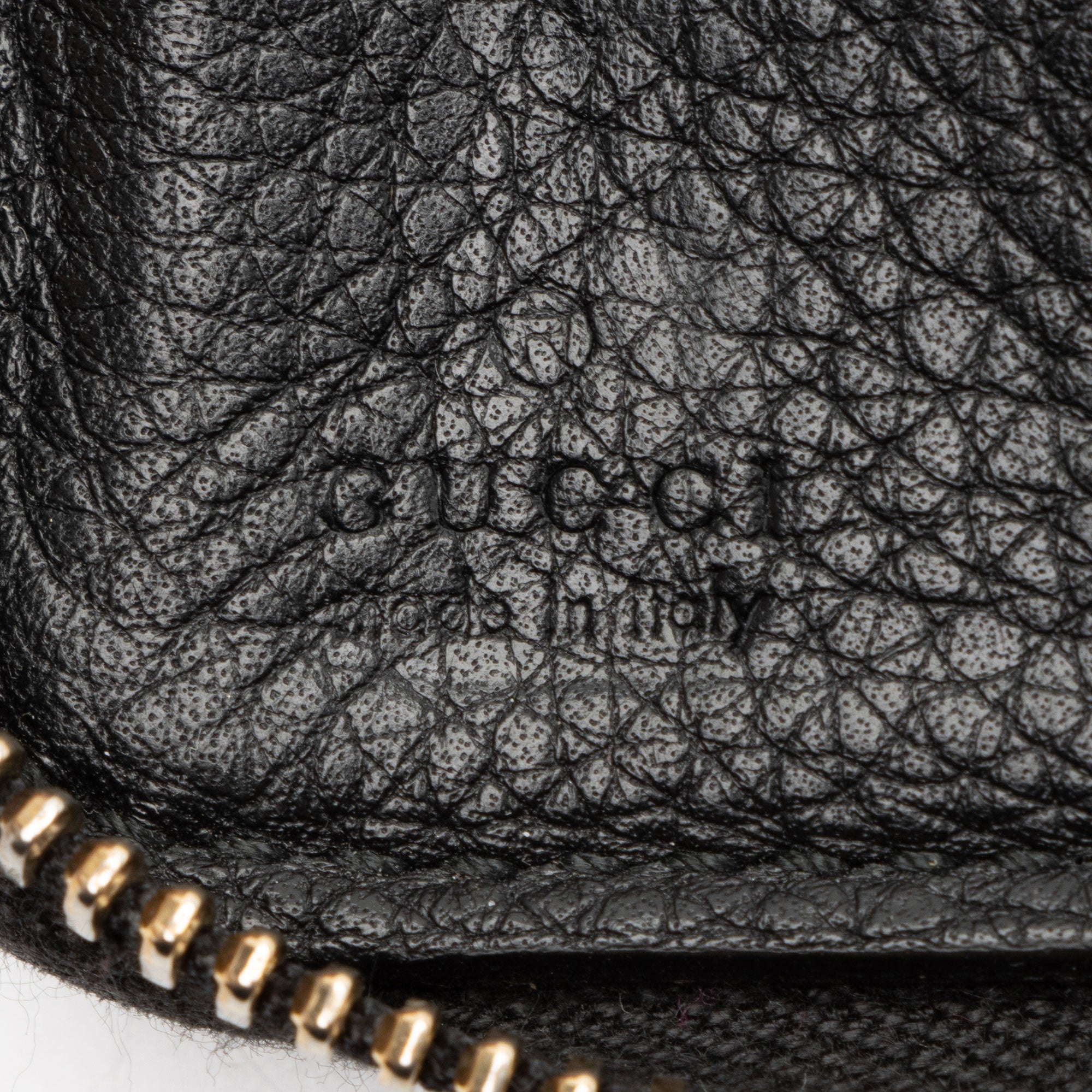 Gucci Leather Bamboo Zip Around Travel Wallet