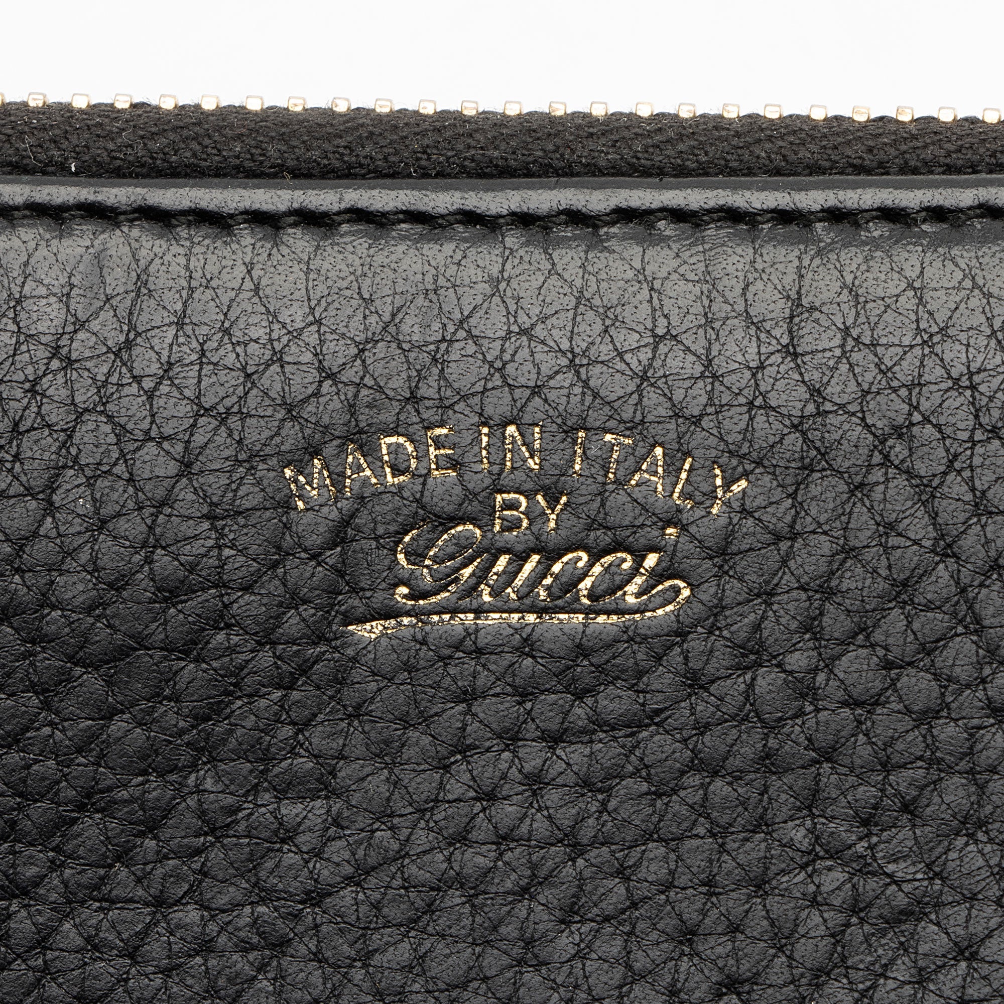 Gucci Leather Bamboo Zip Around Travel Wallet