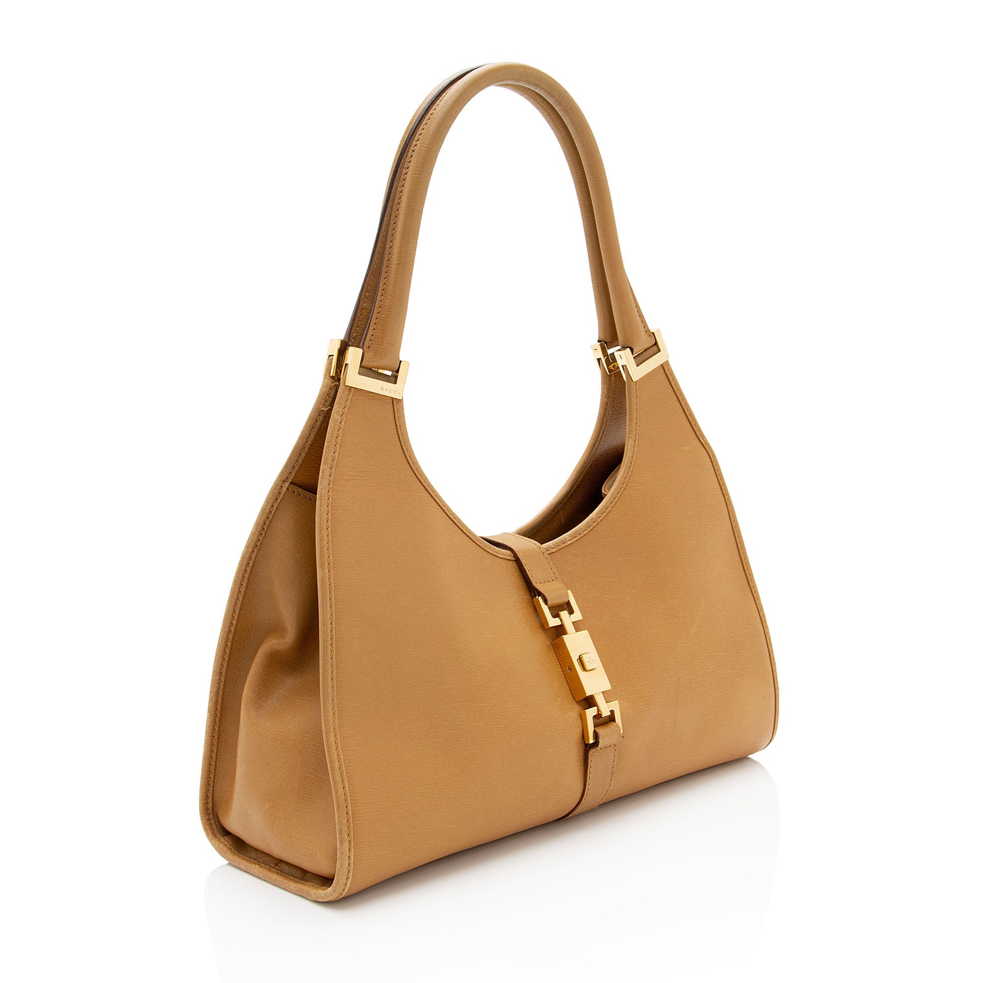 Gucci Leather Bardot Shoulder Bag (SHF-nRwIbo)