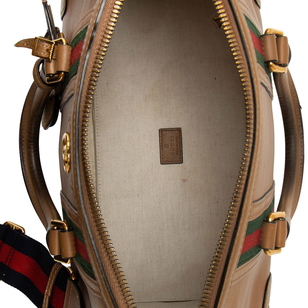 Gucci Leather Ophidia Bauletto Medium Satchel
