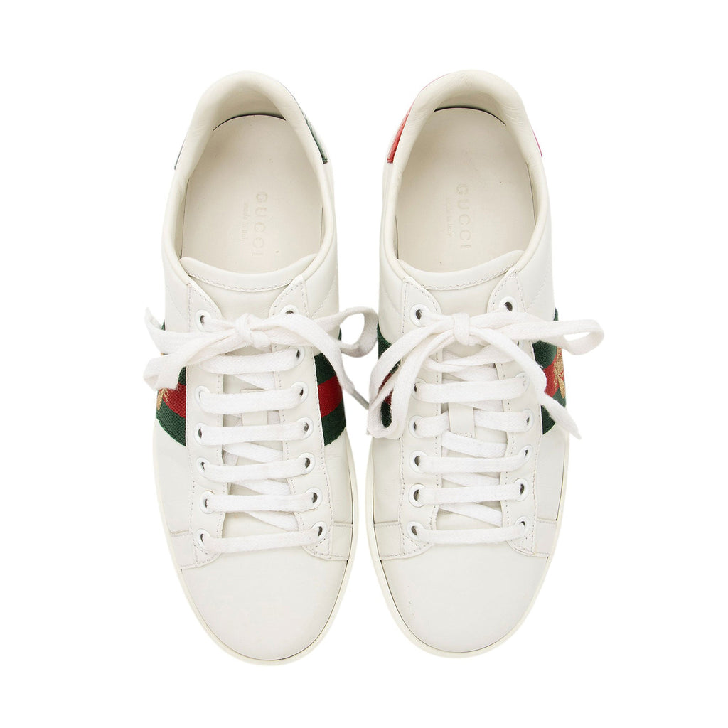 Gucci Leather Bee Ace Sneakers - Size 6 / 36