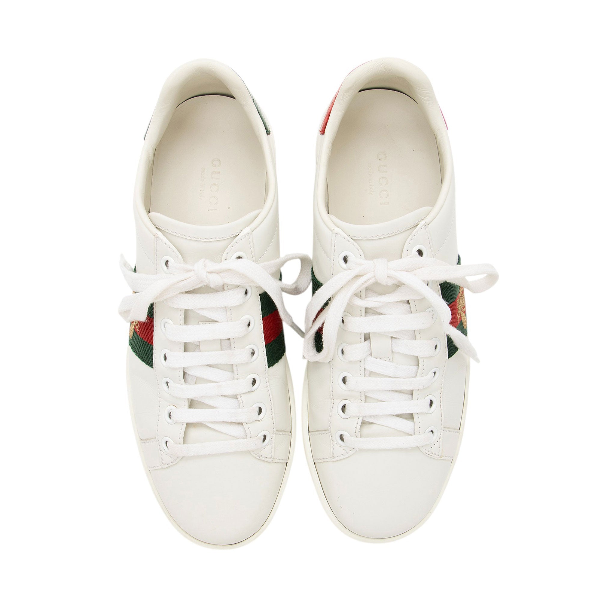 Gucci Leather Bee Ace Sneakers - Size 6 / 36