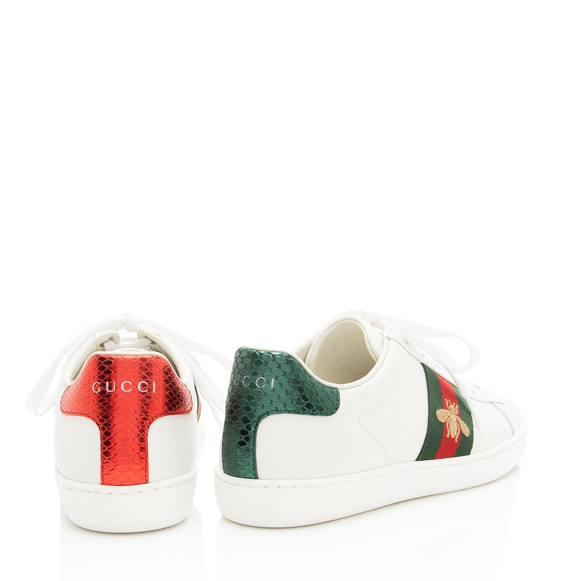 Gucci Leather Bee Ace Sneakers - Size 6 / 36
