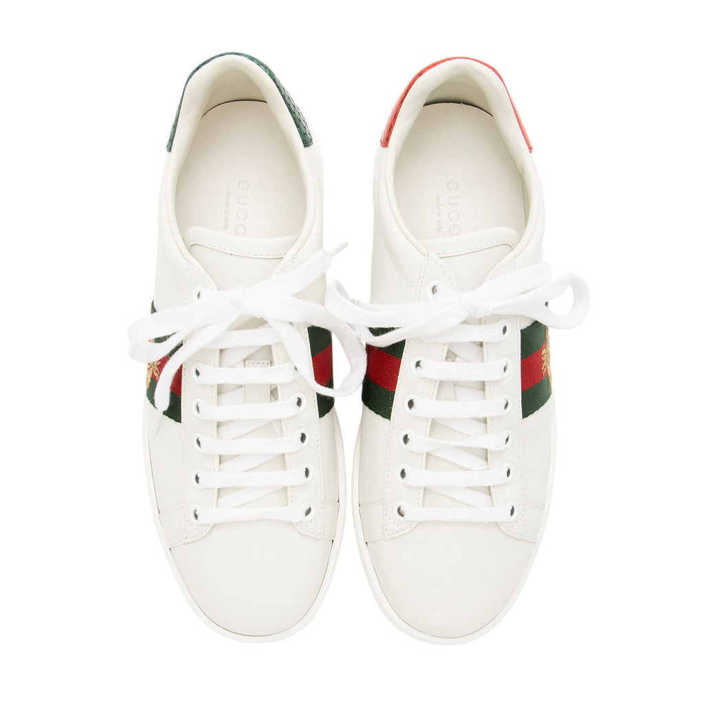 Gucci Leather Bee Ace Sneakers - Size 6 / 36