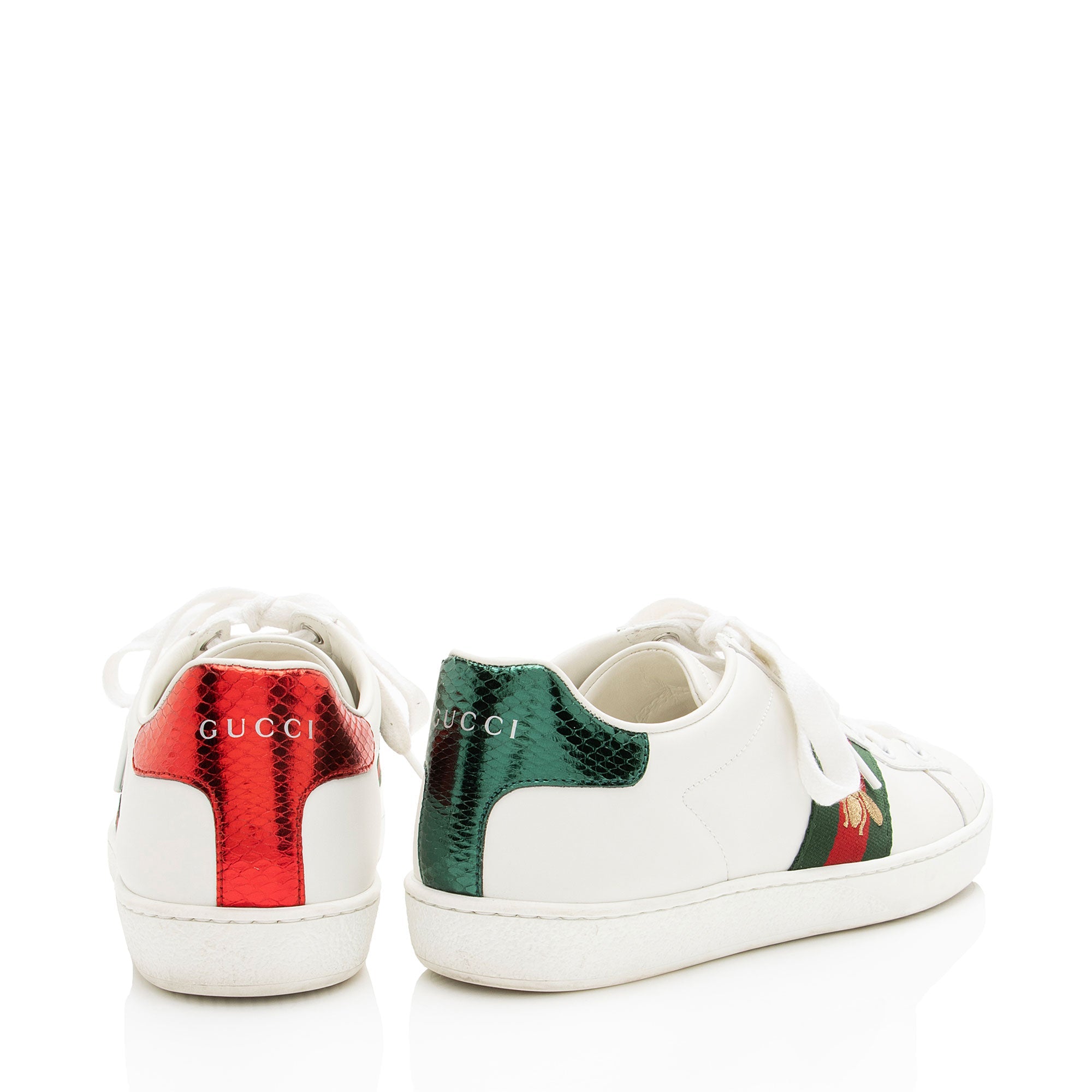 Gucci Leather Bee Ace Sneakers - Size 6.5 / 36.5