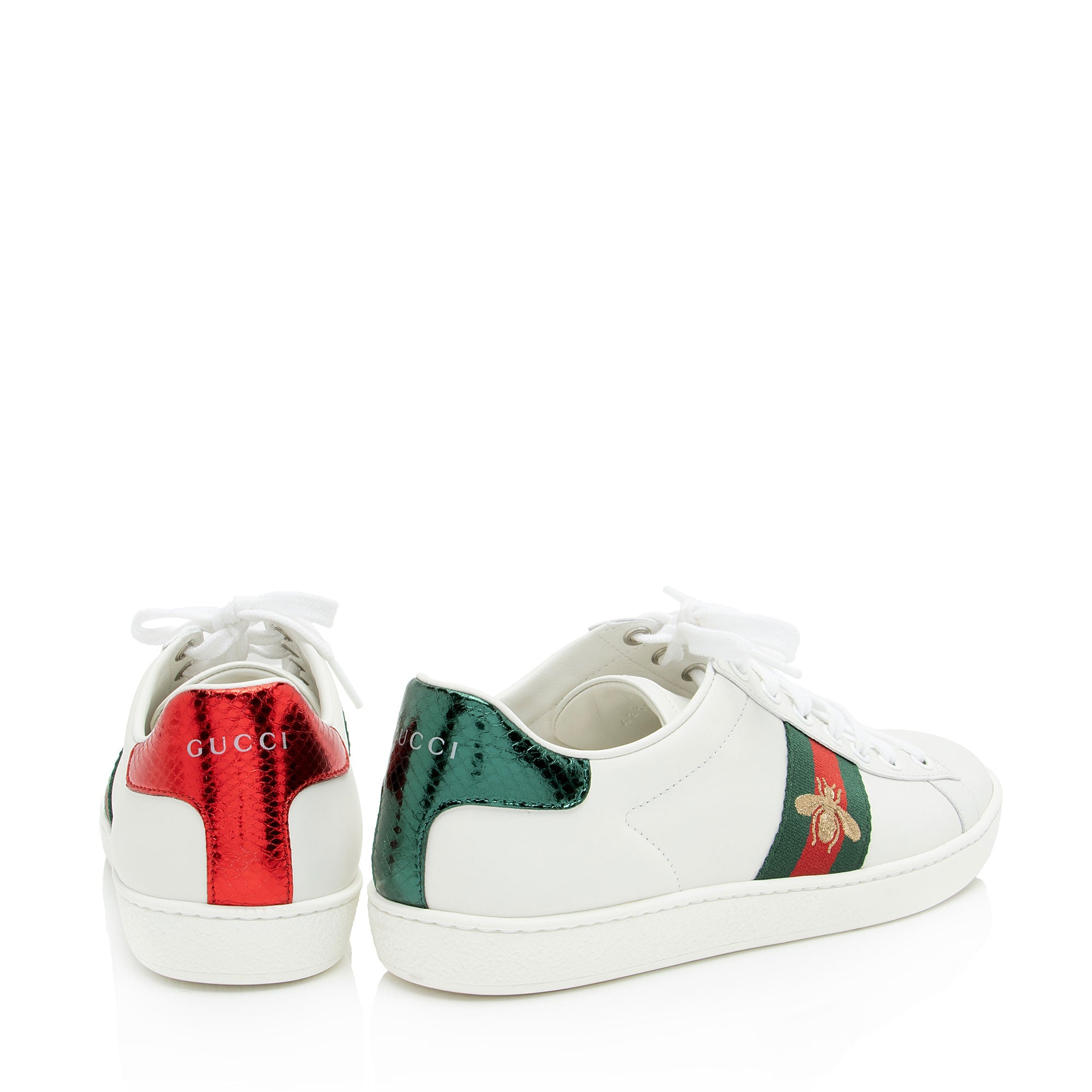 Gucci Leather Bee Ace Sneakers - Size 9 / 39